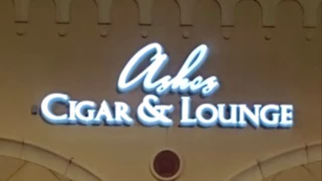 Ashes Cigar and Lounge sign